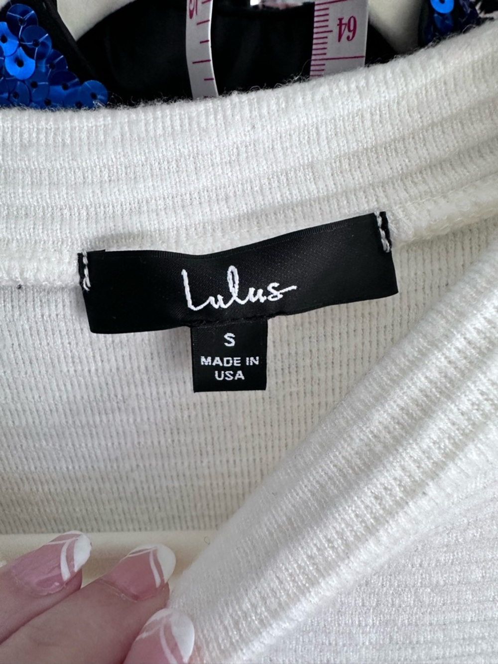 Lulu's Cream Ribbed Crewneck Sweater - Picture 3 of 3